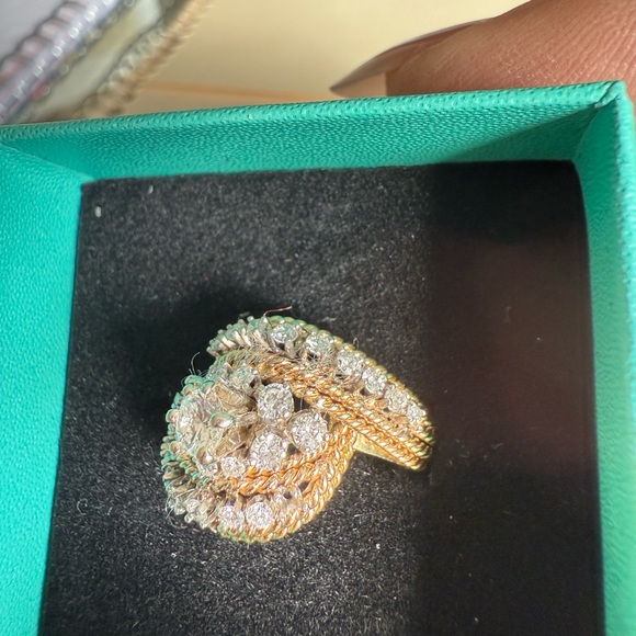 Vintage Stunning 1980’s Diamond 14k Bypass Ring ( unnoticeable flaw, see notes!! - Picture 14 of 14